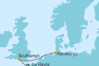 Visitando Le Havre (Francia), Southampton (Inglaterra), Hamburgo (Alemania)