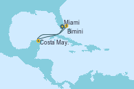 Visitando Miami (Florida/EEUU), Costa Maya (México), Bimini (Bahamas), Miami (Florida/EEUU)