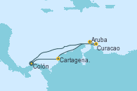Visitando Colón (Panamá), Cartagena de Indias (Colombia), Aruba (Antillas), Curacao (Antillas), Colón (Panamá)