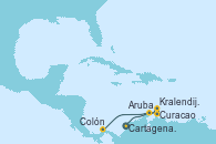 Visitando Cartagena de Indias (Colombia), Curacao (Antillas), Kralendijk (Antillas), Aruba (Antillas), Colón (Panamá)