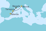 Visitando Marsella (Francia), Valencia, Tarragona (España), Génova (Italia)