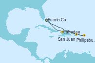 Visitando Puerto Cañaveral (Florida), Philipsburg (St. Maarten), San Juan (Puerto Rico), Labadee (Haiti), Puerto Cañaveral (Florida)