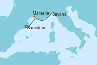 Visitando Barcelona, Marsella (Francia), Savona (Italia)