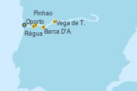 Visitando Oporto (Portugal), Régua (Portugal), Vega de Terrón (España), Barca D'Alva (Portugal), Pinhao (Portugal), Oporto (Portugal), Oporto (Portugal), Oporto (Portugal)