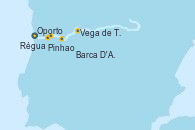 Visitando Oporto (Portugal), Pinhao (Portugal), Vega de Terrón (España), Barca D'Alva (Portugal), Pinhao (Portugal), Régua (Portugal), Oporto (Portugal), Oporto (Portugal)