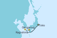 Visitando Tokio (Japón), Gangjeong (Corea del Sur), Kagoshima (Japón), Tokio (Japón)