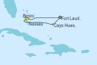 Visitando Fort Lauderdale (Florida/EEUU), Cayo Hueso (Key West/Florida), Bimini (Bahamas), Nassau (Bahamas), Fort Lauderdale (Florida/EEUU)