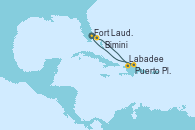 Visitando Fort Lauderdale (Florida/EEUU), Bimini (Bahamas), Labadee (Haiti), Puerto Plata, Republica Dominicana, Fort Lauderdale (Florida/EEUU)