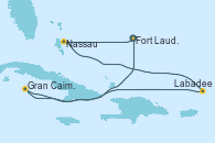 Visitando Fort Lauderdale (Florida/EEUU), Nassau (Bahamas), Labadee (Haiti), Gran Caimán (Islas Caimán), Fort Lauderdale (Florida/EEUU)