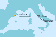Visitando Nápoles (Italia), Civitavecchia (Roma), Barcelona