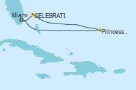Visitando Miami (Florida/EEUU), Princess Cays (Caribe), Celebration Key, The Bahamas, Miami (Florida/EEUU)