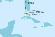 Visitando Tampa (Florida), Cayo Hueso (Key West/Florida), OBAN (HALFMOON BAY), CELEBRATION KEY, THE BAHAMAS, Tampa (Florida)