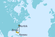 Visitando Norfolk (Virginia/EEUU), Bimini (Bahamas), Nassau (Bahamas), CELEBRATION KEY, THE BAHAMAS, Norfolk (Virginia/EEUU)