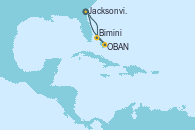 Visitando Jacksonville (Florida/EEUU), Bimini (Bahamas), OBAN (HALFMOON BAY), Jacksonville (Florida/EEUU)