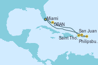 Visitando Miami (Florida/EEUU), OBAN (HALFMOON BAY), San Juan (Puerto Rico), Philipsburg (St. Maarten), Saint Thomas (Islas Vírgenes), Miami (Florida/EEUU)