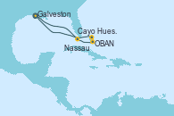 Visitando Galveston (Texas), Cayo Hueso (Key West/Florida), CELEBRATION KEY, THE BAHAMAS, OBAN (HALFMOON BAY), Nassau (Bahamas), Galveston (Texas)
