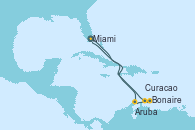 Visitando Miami (Florida/EEUU), Aruba (Antillas), Bonaire (Países Bajos), Curacao (Antillas), Miami (Florida/EEUU)