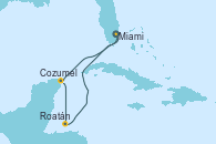 Visitando Miami (Florida/EEUU), Cozumel (México), Roatán (Honduras), CELEBRATION KEY, THE BAHAMAS, Miami (Florida/EEUU)