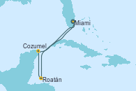 Visitando Miami (Florida/EEUU), CELEBRATION KEY, THE BAHAMAS, Roatán (Honduras), Cozumel (México), Miami (Florida/EEUU)