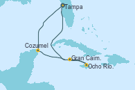 Visitando Tampa (Florida), Cozumel (México), Ocho Ríos (Jamaica), Gran Caimán (Islas Caimán), Tampa (Florida)