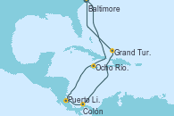 Visitando Baltimore (Maryland), CELEBRATION KEY, THE BAHAMAS, Ocho Ríos (Jamaica), Puerto Limón (Costa Rica), Colón (Panamá), Grand Turks(Turks & Caicos), Baltimore (Maryland)