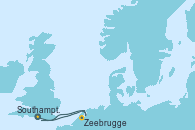 Visitando Southampton (Inglaterra), Zeebrugge (Bruselas), Southampton (Inglaterra)