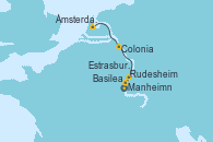 Visitando Basilea (Suiza), Basilea (Suiza), Estrasburgo (Francia), Manheimn (Alemania), Rudesheim (Alemania), Colonia (Alemania), Ámsterdam (Holanda), Ámsterdam (Holanda)