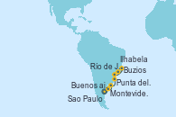 Visitando Buenos aires, Buenos aires, Montevideo (Uruguay), Punta del Este (Uruguay), Sao Paulo (Brasil), Ilhabela (Brasil), Ilhabela (Brasil), Buzios (Brasil), Río de Janeiro (Brasil)