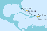 Visitando Fort Lauderdale (Florida/EEUU), San Juan (Puerto Rico), San Juan (Puerto Rico), Saint Thomas (Islas Vírgenes), Isla Pequeña (San Salvador/Bahamas), Fort Lauderdale (Florida/EEUU)