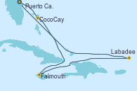 Visitando Puerto Cañaveral (Florida), CocoCay (Bahamas), Falmouth (Jamaica), Labadee (Haiti), Puerto Cañaveral (Florida)