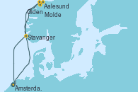 Visitando Ámsterdam (Holanda), Aalesund (Noruega), Olden (Noruega), Molde (Noruega), Stavanger (Noruega), Ámsterdam (Holanda)