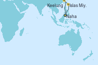 Visitando Naha (Japón), Naha (Japón), Islas Miyako (Japón), Keelung (Taiwán), Naha (Japón)