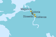 Visitando Düsseldorf (Alemania), Coblenza (Alemania), Maguncia (Alemania), Colonia (Alemania), Düsseldorf (Alemania)