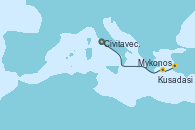 Visitando Civitavecchia (Roma), Mykonos (Grecia), Kusadasi (Efeso/Turquía)