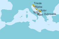 Visitando Bari (Italia), Kotor (Montenegro), Dubrovnik (Croacia), Split (Croacia), Rijeka (Croacia), Trieste (Italia)