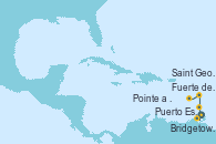 Visitando Bridgetown (Barbados), Puerto España (Trinidad y Tobago), Saint George (Grenada), Fuerte de France (Martinica), Pointe a Pitre (Guadalupe)