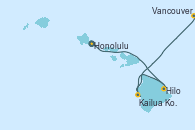 Visitando Honolulu (Hawai), Hilo (Hawai), Kailua Kona (Hawai/EEUU), Kailua Kona (Hawai/EEUU), Vancouver (Canadá)