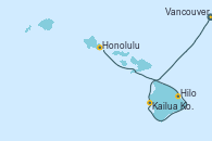 Visitando Vancouver (Canadá), Kailua Kona (Hawai/EEUU), Hilo (Hawai), Hilo (Hawai), Honolulu (Hawai)