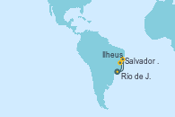 Visitando Río de Janeiro (Brasil), Salvador de Bahía (Brasil), Ilheus (Brasil), Río de Janeiro (Brasil)