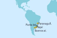 Visitando Itajaí (Brasil), Punta del Este (Uruguay), Buenos aires, Paranaguá (Brasil), Itajaí (Brasil)