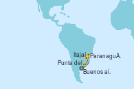 Visitando Buenos aires, Paranaguá (Brasil), Itajaí (Brasil), Punta del Este (Uruguay), Buenos aires