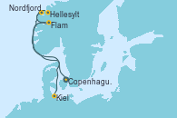Visitando Copenhague (Dinamarca), Hellesylt (Noruega), Nordfjordeid, Flam (Noruega), Kiel (Alemania)