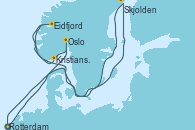 Visitando Rotterdam (Holanda), Oslo (Noruega), Kristiansand (Noruega), Eidfjord (Hardangerfjord/Noruega), Skjolden (Noruega), Rotterdam (Holanda)