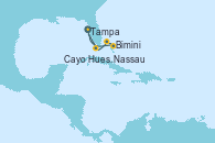 Visitando Tampa (Florida), Cayo Hueso (Key West/Florida), Bimini (Bahamas), Nassau (Bahamas), Tampa (Florida)