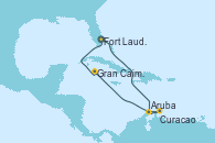 Visitando Fort Lauderdale (Florida/EEUU), Aruba (Antillas), Curacao (Antillas), Gran Caimán (Islas Caimán), Fort Lauderdale (Florida/EEUU)