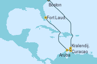 Visitando Boston (Massachusetts), Curacao (Antillas), Kralendijk (Antillas), Aruba (Antillas), Fort Lauderdale (Florida/EEUU)