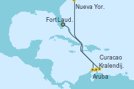 Visitando Fort Lauderdale (Florida/EEUU), Aruba (Antillas), Kralendijk (Antillas), Curacao (Antillas), Nueva York (Estados Unidos)