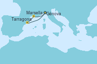 Visitando Génova (Italia), Marsella (Francia), Tarragona (España), Génova (Italia)