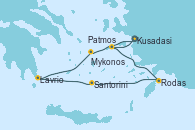 Visitando Kusadasi (Efeso/Turquía)Patmos (Grecia), Rodas (Grecia), Santorini (Grecia), Lavrio (Grecia), Mykonos (Grecia), Kusadasi (Efeso/Turquía)