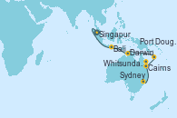 Visitando Singapur, Bali (Indonesia), Darwin (Australia), Port Douglas (Australia), Cairns (Australia), Whitsunday Island (Australia), Sydney (Australia)